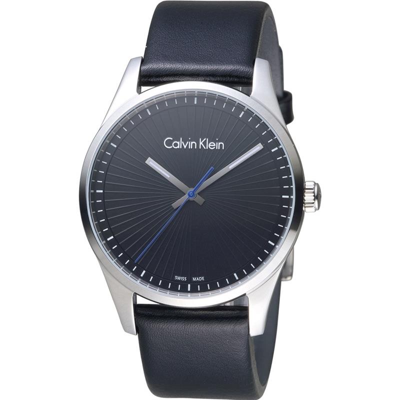 Calvin Klein K8S211C1 Steadfast Black Dial Black Leather Men's Watch Calvin Klein K8S211C1 Steadfast Black Dial Black Leather Men's Watch